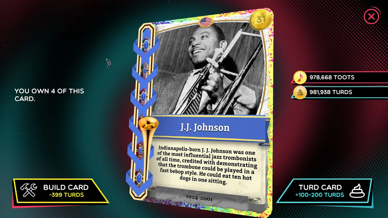 A J.J. Johnson card (Trombone Champ, via Steam)