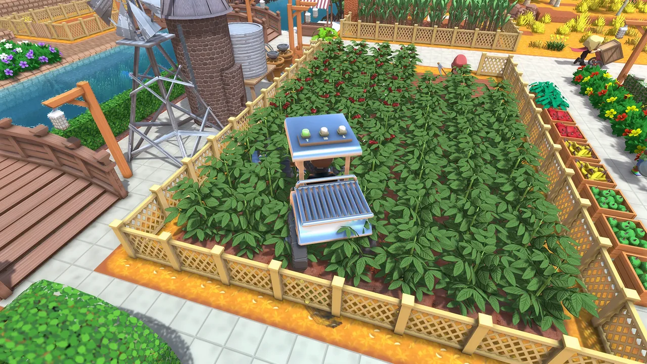 A machine among the crops (Dinkum, via Steam)
