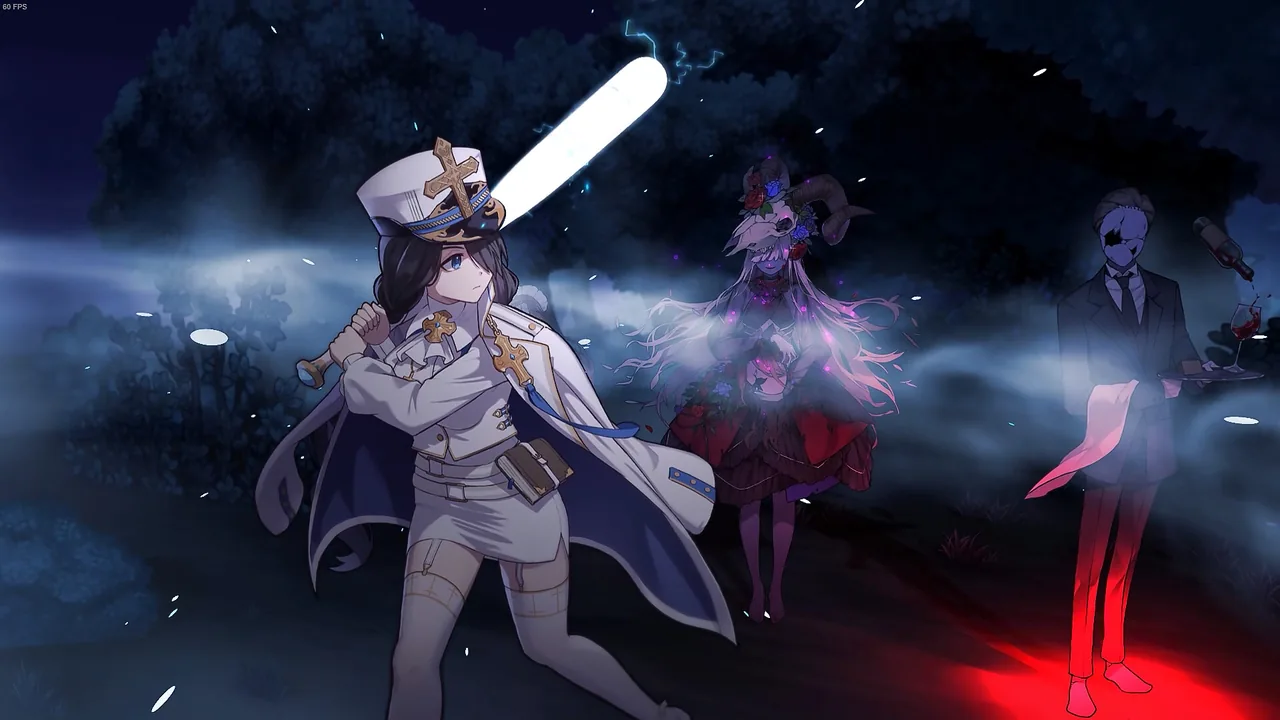 A figure readying a weapon in the mist (Chrono Ark, via Steam)