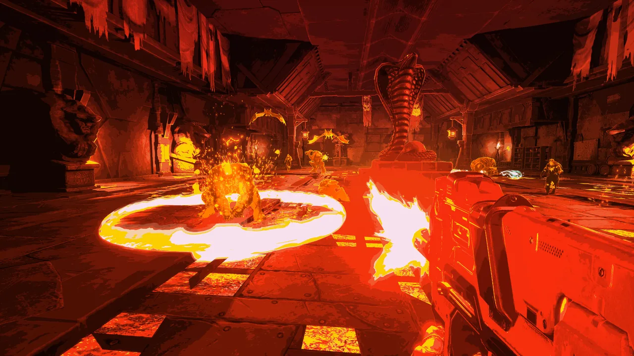Gunfire beside a ring of fire (BPM: BULLETS PER MINUTE, via Steam)