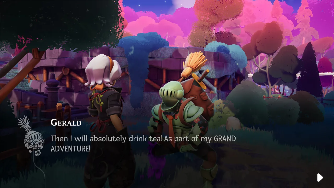 ジェラルドとの会話（Wanderstop・Steamストアより）