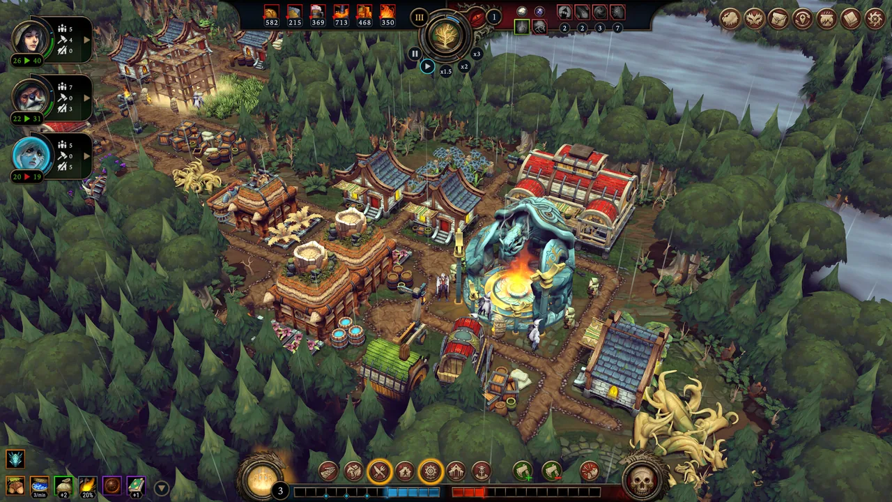 雨の中の入植地(Against the Storm アゲインスト・ザ・ストーム・Steamストアより)