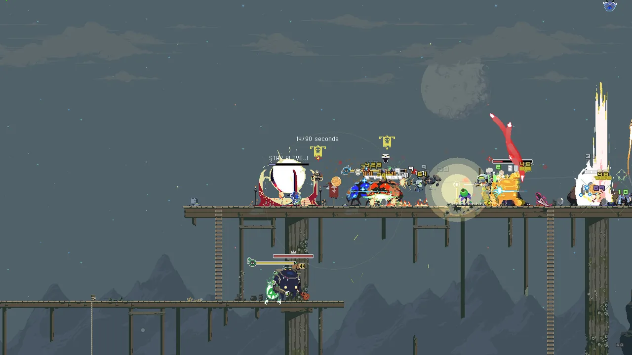 『Risk of Rain Returns』のゲーム画面