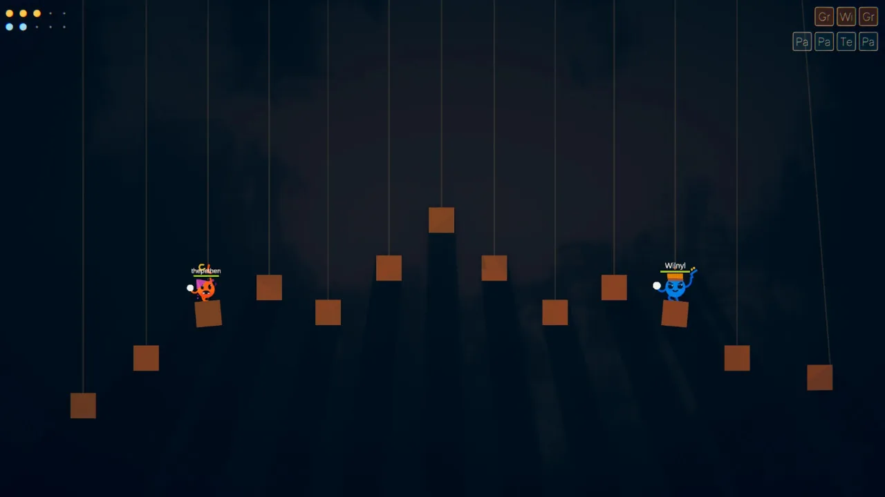 Both fighters on small platforms (ROUNDS, via Steam)
