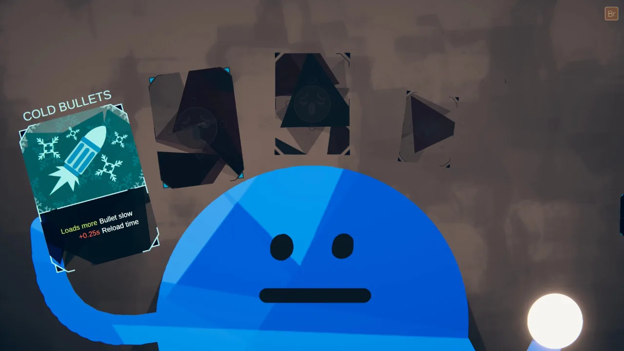 A blue fighter with a Cold Bullets card (ROUNDS, via Steam)