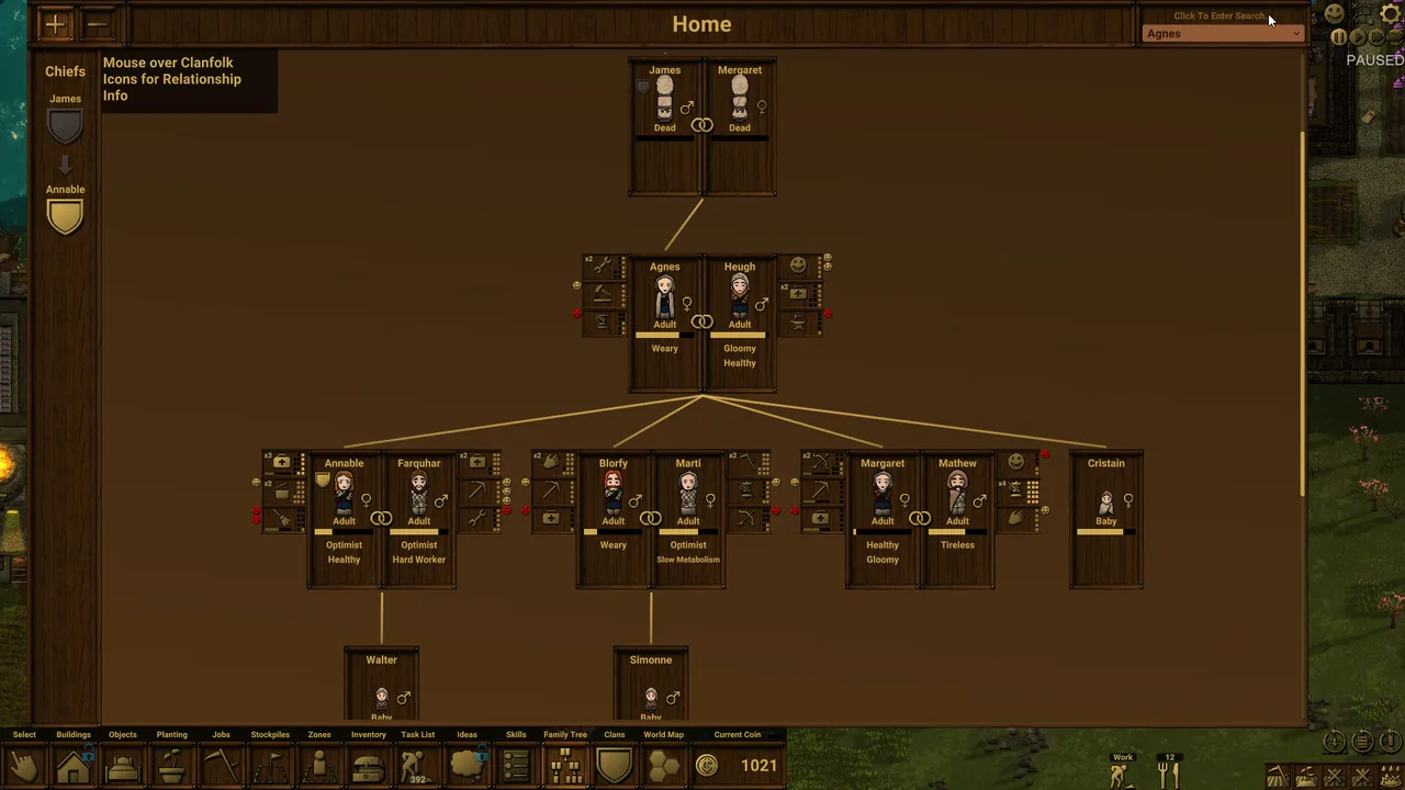 A family tree connecting clan members (Clanfolk, via Steam)