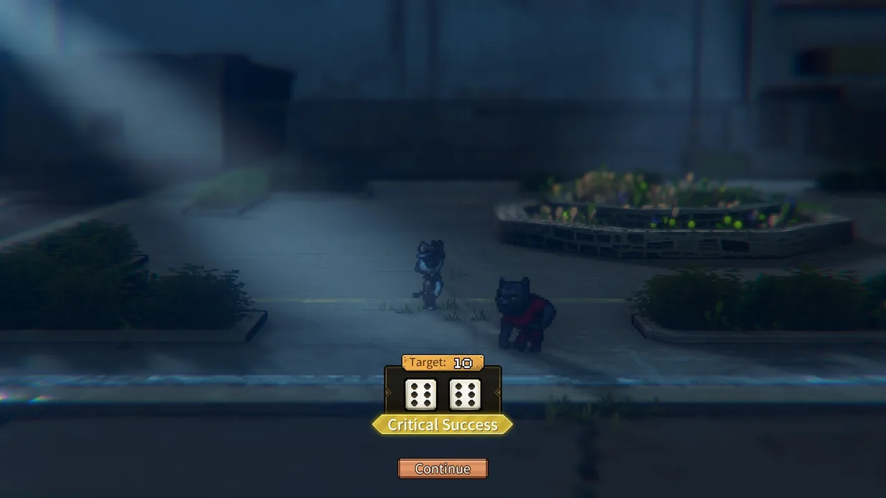 A dice roll result on screen (Back to the Dawn, via Steam)