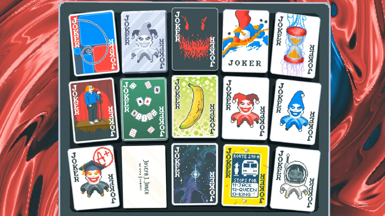 A grid of Joker cards (Balatro, via Steam)