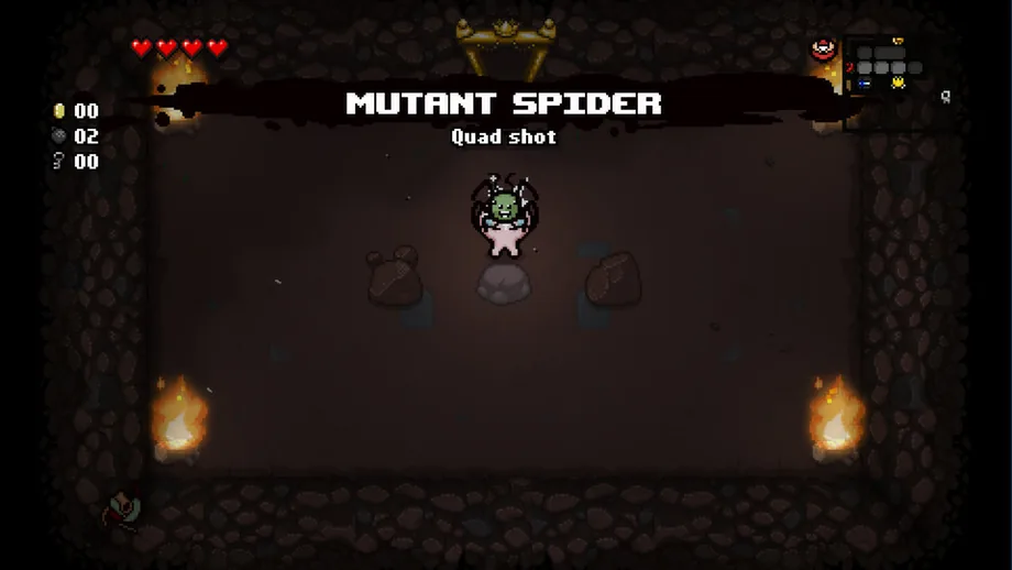 The MUTANT SPIDER pickup screen (The Binding of Isaac: Rebirth, via Steam)