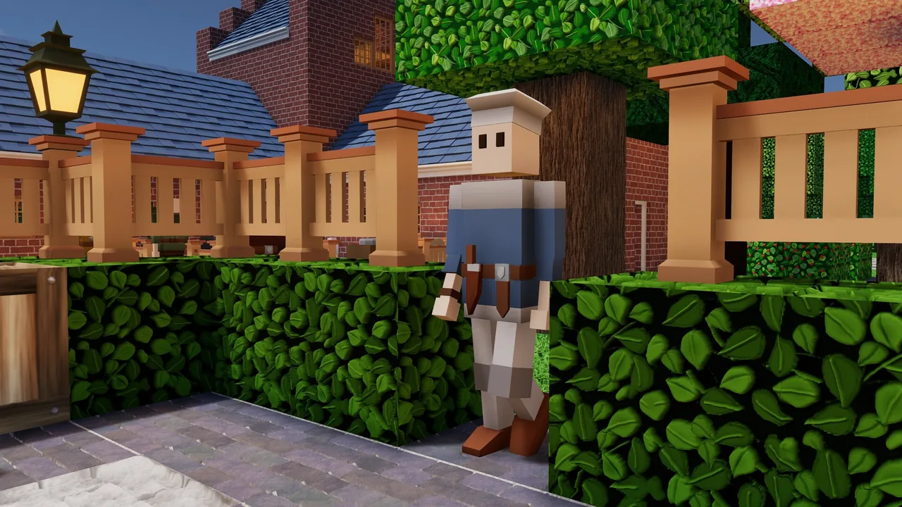 A colonist standing beside a hedge (Colony Survival, via Steam)