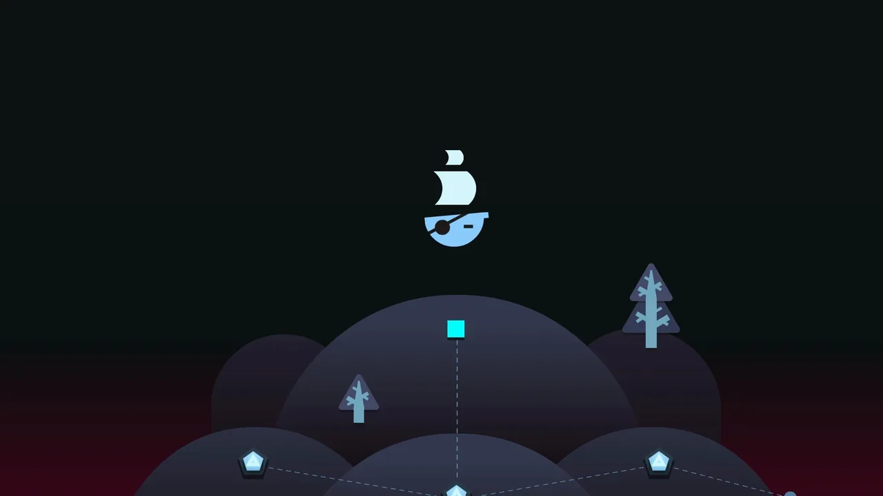 A blue face and trees (Just Shapes & Beats, via Steam)