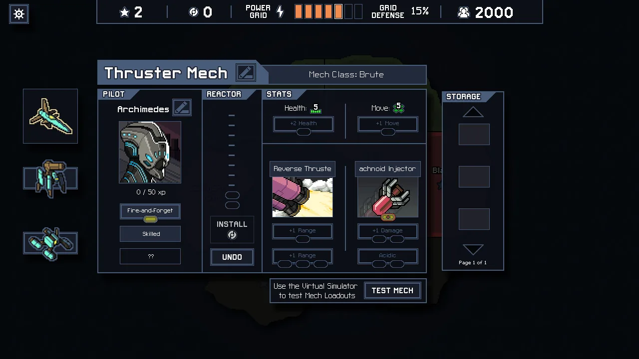 『Into the Breach』のゲーム画面