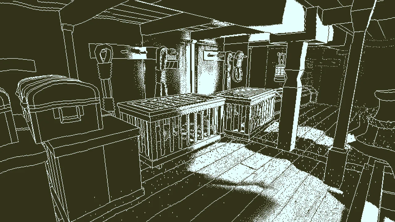『Return of the Obra Dinn』のゲーム画面