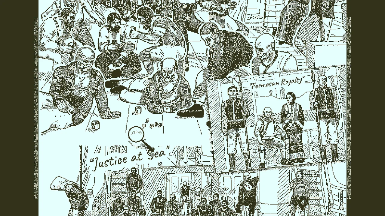 Sketches of people aboard the ship (Return of the Obra Dinn, via Steam)