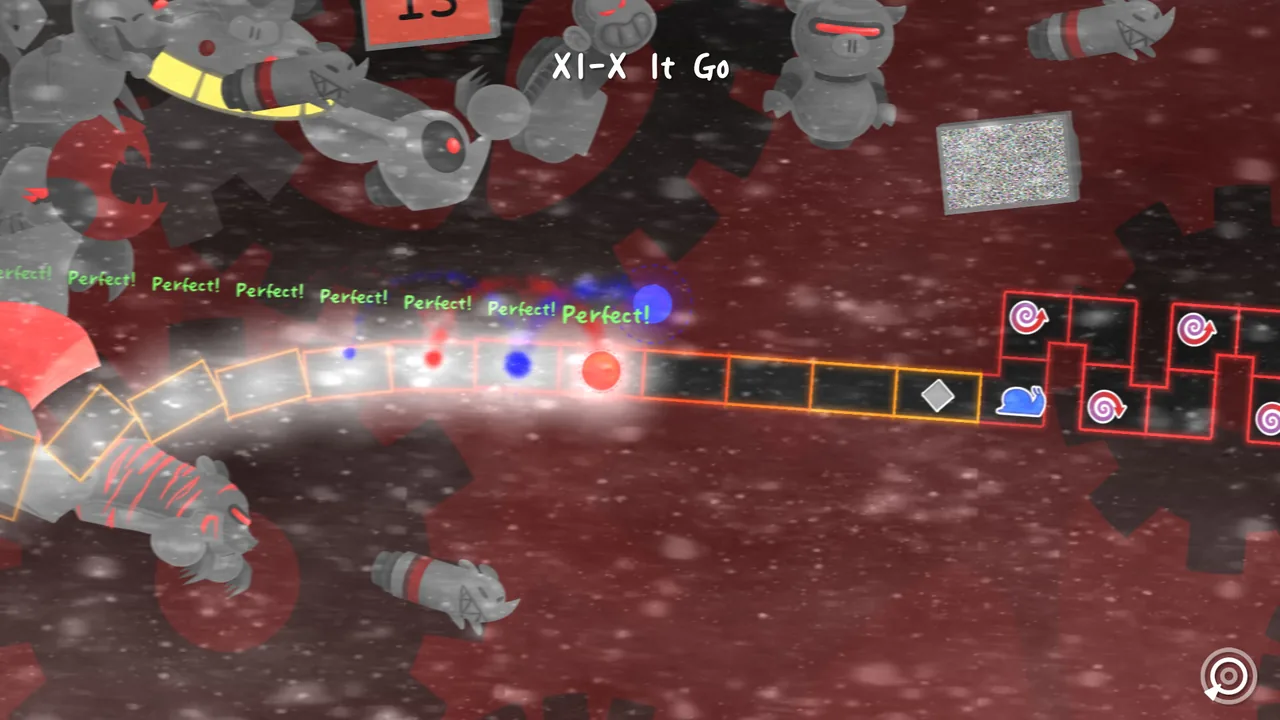 Perfect markers above an orange path (A Dance of Fire and Ice, via Steam)